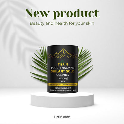 TIZRIN Shilajit Gold Gummies – 3000mg Herbal Blend